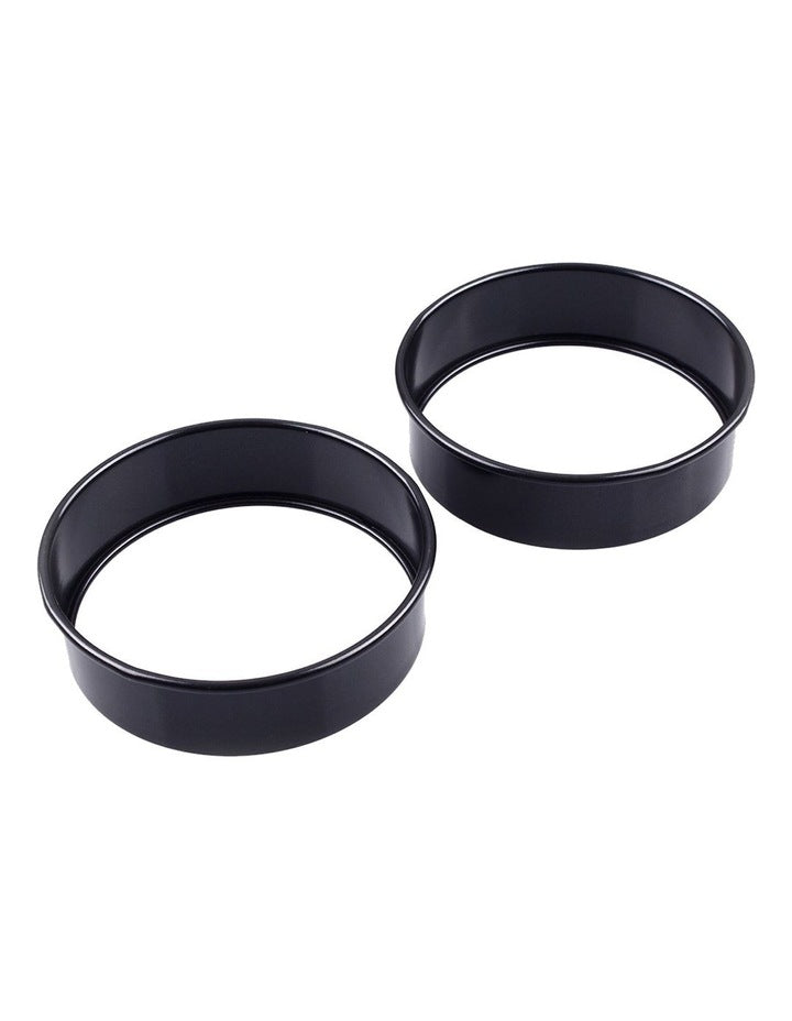 Non-Stick Large Egg/Crumpet Rings Set Of 2 in Black