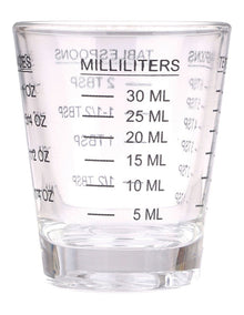 Multipurpose Measure Glass 30ml in Clear