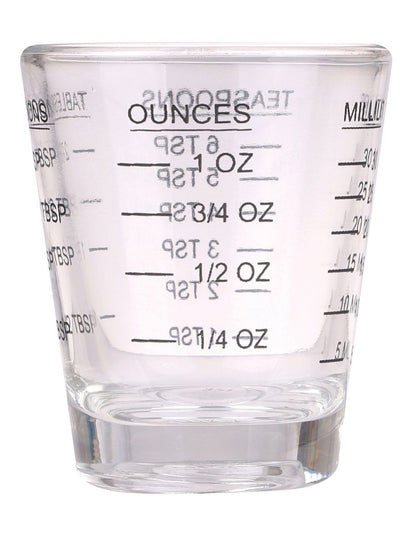 Multipurpose Measure Glass 30ml in Clear
