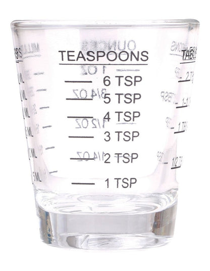 Multipurpose Measure Glass 30ml in Clear