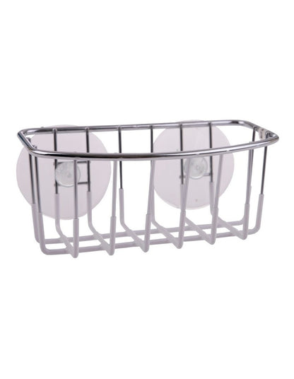 Sponge Caddy with Suction Cups in White