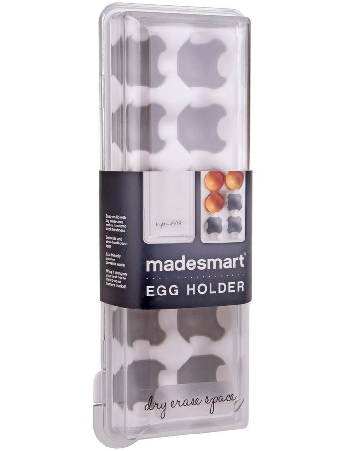 Egg Holder with Snap-On Lid 34.3 X 12.7 X 7.6cm in Clear
