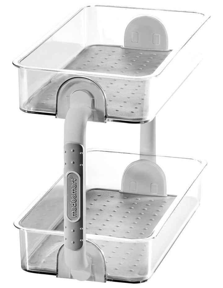 Clear 2-Tier Spice Organiser 26.4 X 12.6 X 18.3cm in Clear