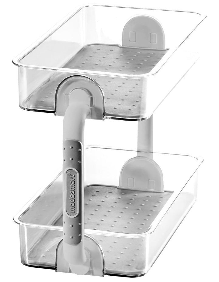 Clear 2-Tier Spice Organiser 26.4 X 12.6 X 18.3cm in Clear