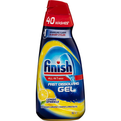 Finish All In One Max Lemon Sparkle Dishwasher Gel 1L
