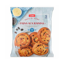 COLES FROZEN BAKE AT HOME PAINS AUX RAISINS 5 PACK 550G