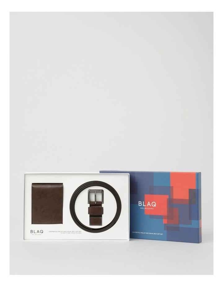 Brown Casual Belt And Wallet Gift Set