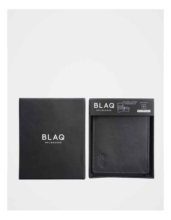 Fold Side Zip Wallet In Black