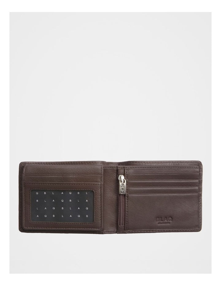 L Fold Side Zip Wallet Brown