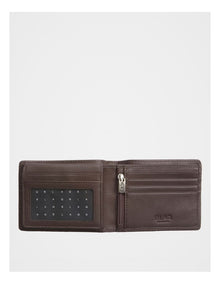 L Fold Side Zip Wallet Brown