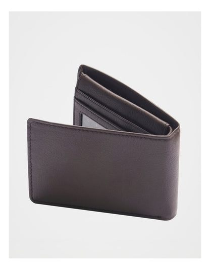 L Fold Side Zip Wallet Brown