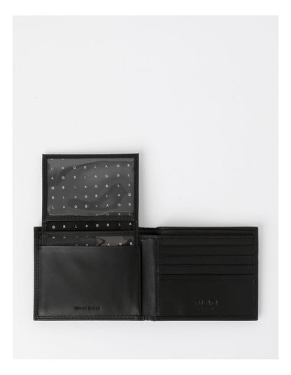 L Fold With Removable Pass Case Wallet in Black