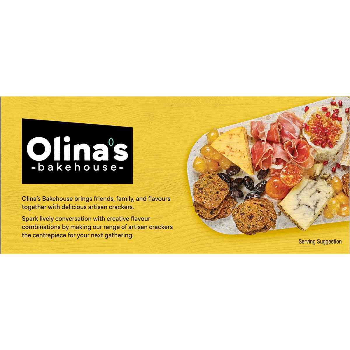 Olina's Bakehouse Artisan Crackers Biscuits Cranberry & Sunflower Seed 100g