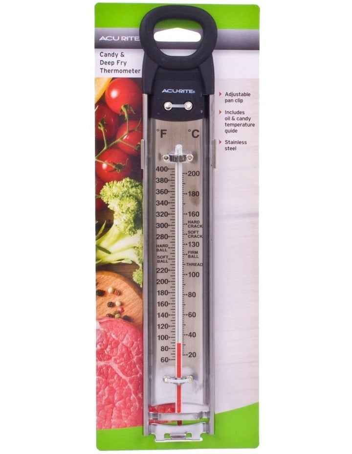 Stainless Steel Deluxe Deep Fry Thermometer in Silver