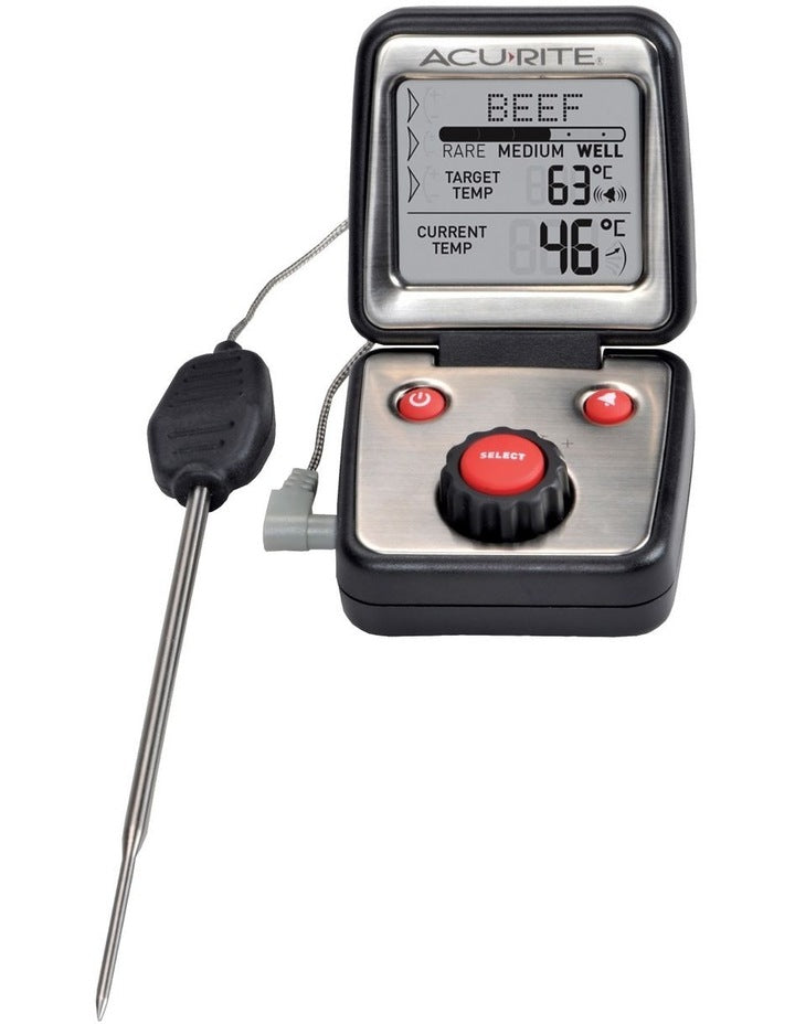Programmable Meat Thermometer in Black