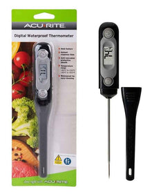 Digital Waterproof Thermometer in Black