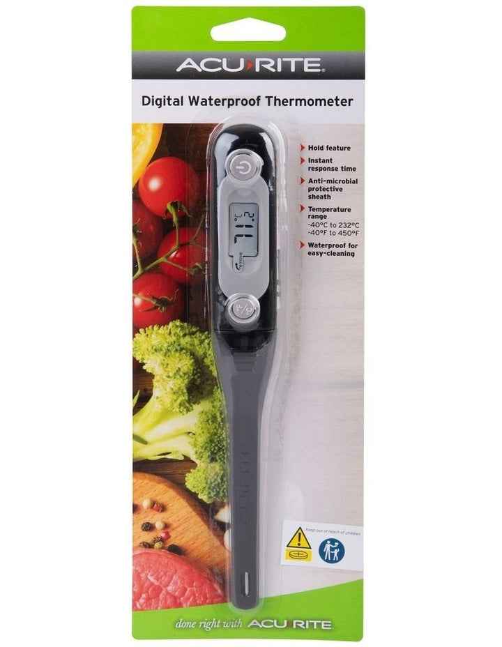Digital Waterproof Thermometer in Black