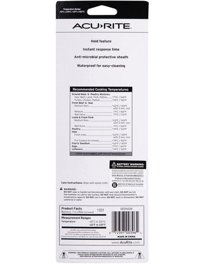 Digital Waterproof Thermometer in Black