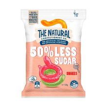 THE NATURAL CONFECTIONERY CO. 50% LESS SUGAR SNAKES 130G