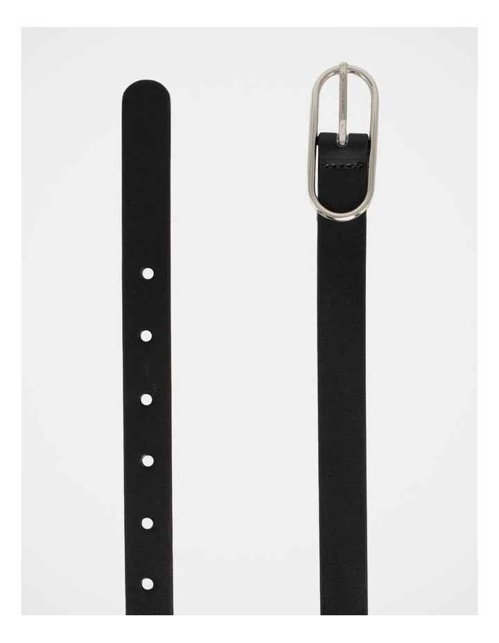 Willow Leather Belt in Black