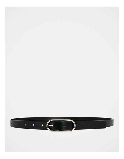 Willow Leather Belt in Black