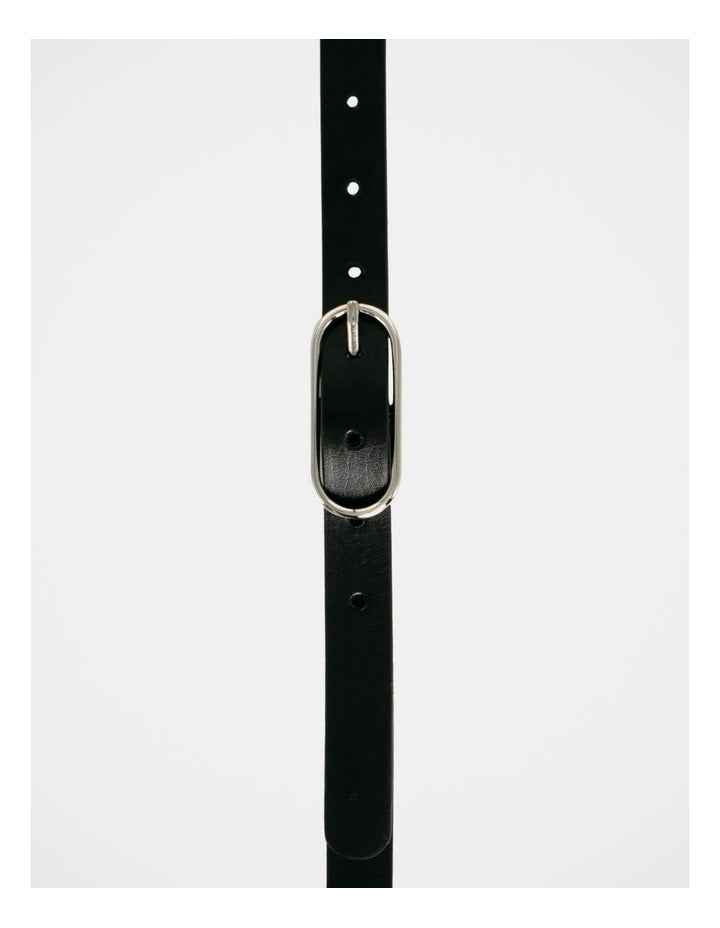 Willow Leather Belt in Black