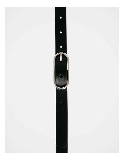 Willow Leather Belt in Black
