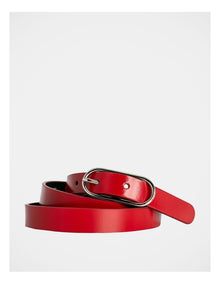 Willow Leather Belt in Red