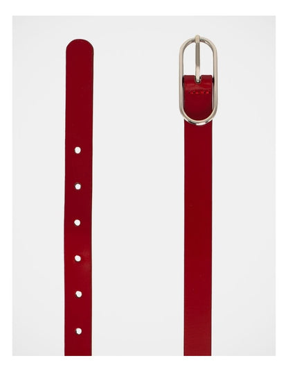 Willow Leather Belt in Red