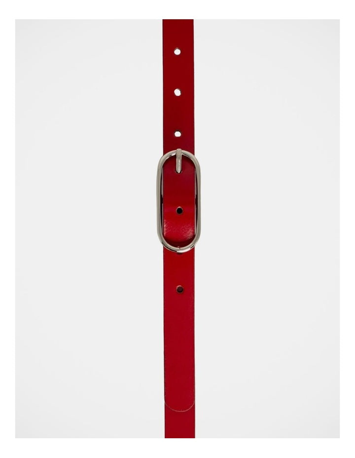 Willow Leather Belt in Red