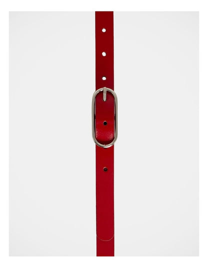 Willow Leather Belt in Red