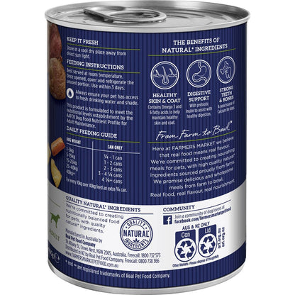 Farmers Market Grain Free Loaf With Lamb & Veg Wet Dog Food 400g