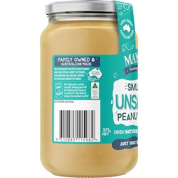 Mayver's Unsalted Smunchy Peanut Butter 375g
