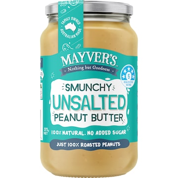 Mayver's Unsalted Smunchy Peanut Butter 375g