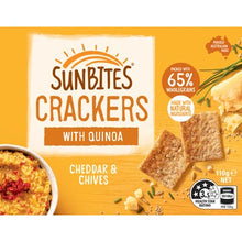Sunbites Cheddar & Chives Crackers Quinoa Snack 110g