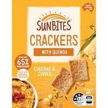 Sunbites Cheddar & Chives Crackers Quinoa Snack 110g