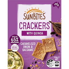 Sunbites Caramelised Onion & Balsamic Quinoa Crackers Share Pack 110g