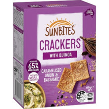 Sunbites Caramelised Onion & Balsamic Quinoa Crackers Share Pack 110g