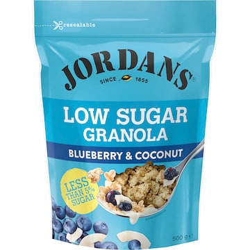 Jordans Low Sugar Granola Blueberry & Coconut 500g