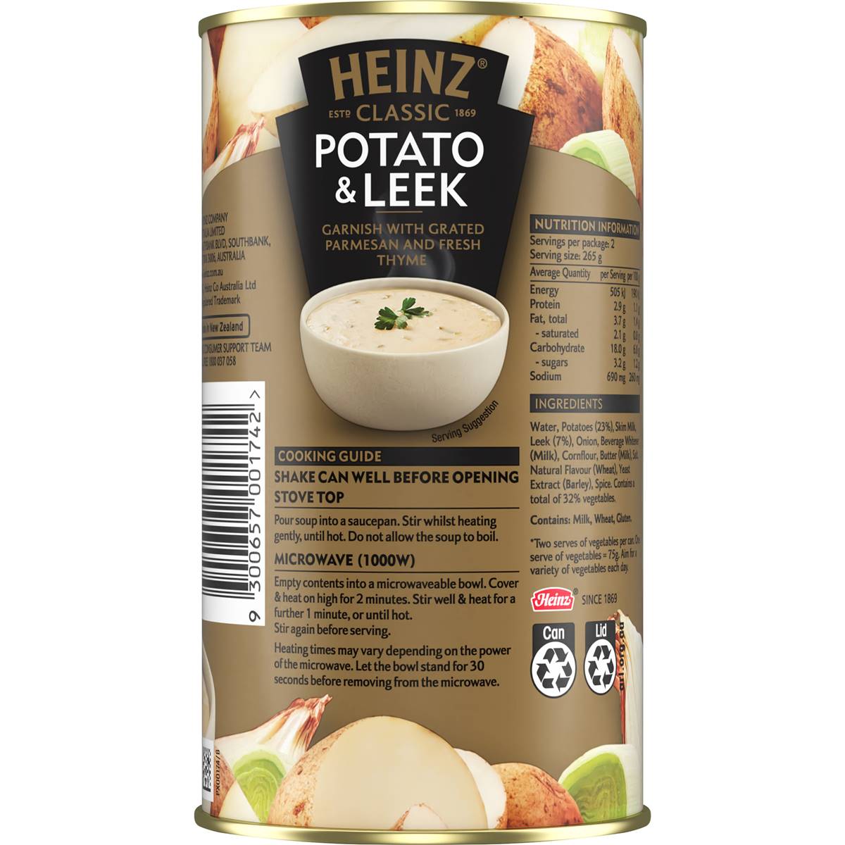 Heinz Classic Potato & Leek Soup Canned Vegetable Soup 535g