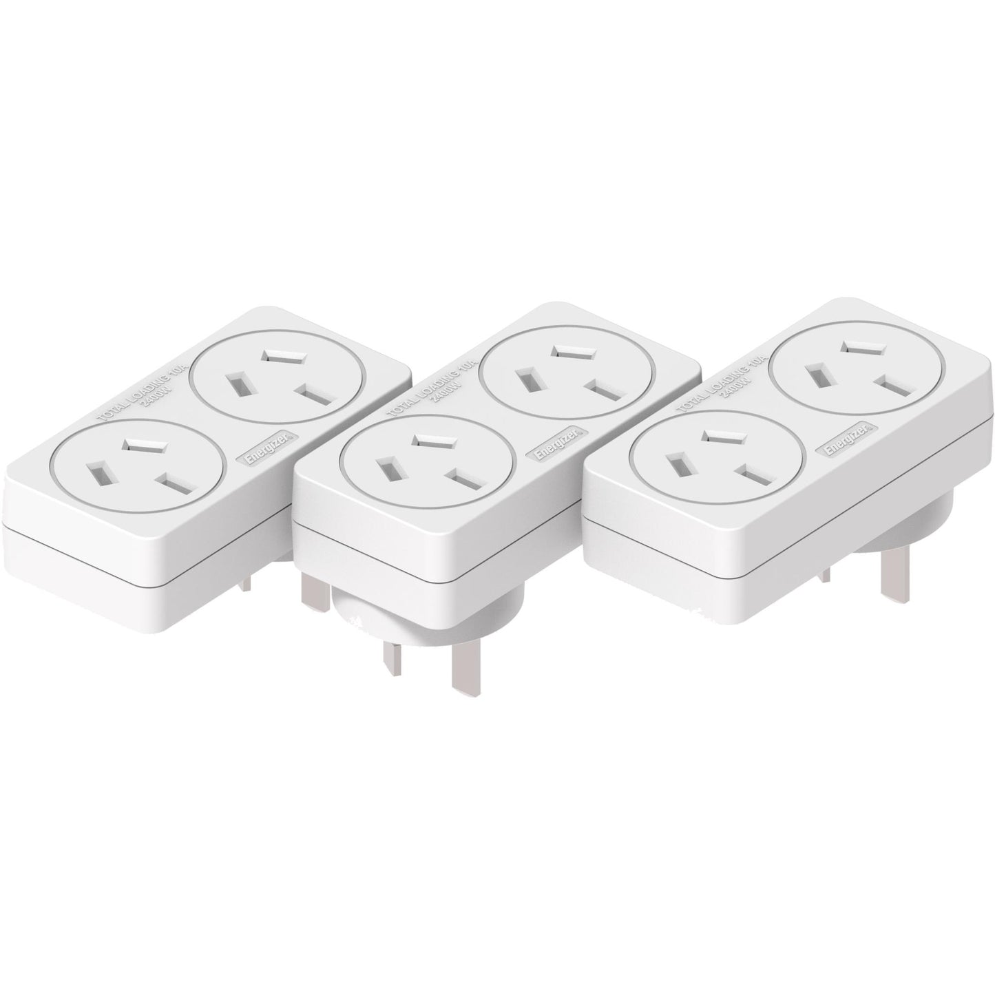 Energizer 2 Outlet Power Adaptor (3 Pack)