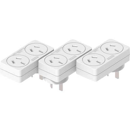 Energizer 2 Outlet Power Adaptor (3 Pack)