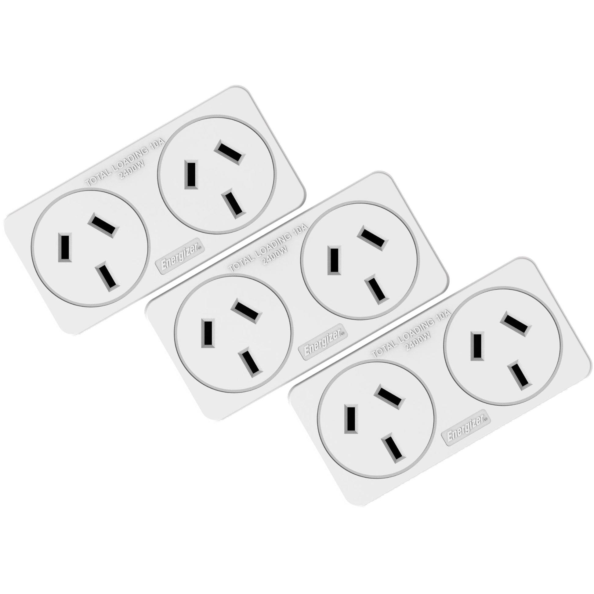 Energizer 2 Outlet Power Adaptor (3 Pack)