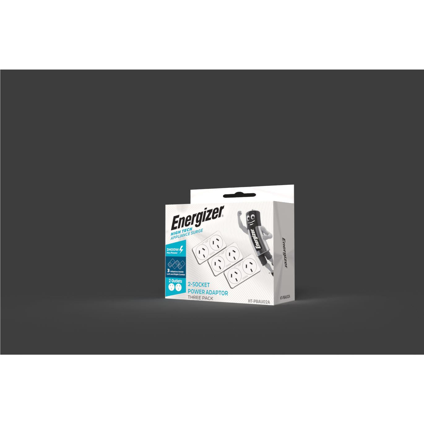 Energizer 2 Outlet Power Adaptor (3 Pack)