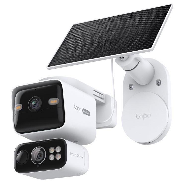 Tapo 2K Solar-Powered Dual-Lens Pan/Tilt Security Camera Kit