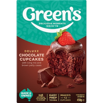 Green's Deluxe Chocolate Cupcake Mix 450g