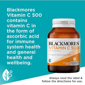 Blackmores Vitamin C 500mg Immune Support Tablets 120 pack