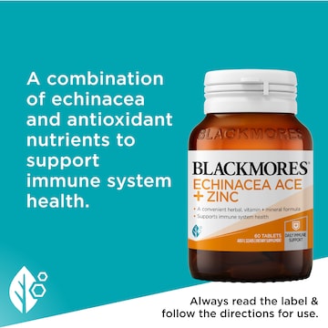 Blackmores Echinacea ACE + Zinc Vitamin C Immune Support Tablets 60 pack