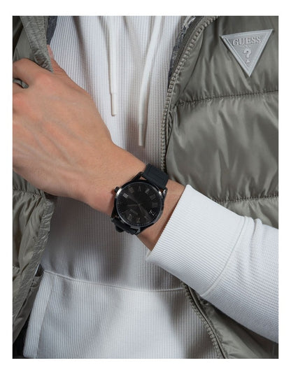 Charter Black Silicone Watch