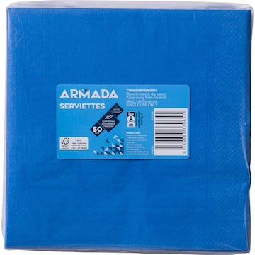 Armada Serviettes Coloured Assorted 50 pack
